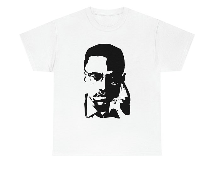Malcolm X Nation of Islam Civil Rights Buy Black Power Liberation African Revolution Fashion Gift for Him Her Unisex Heavy Cotton T-Shirt