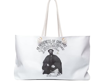 Ethiopian Habesha African Culture Rastafari Haile Selassie Reggae Weekender Bag Motherland Buy Black Unisex Gift for Him Her Melanin Rich