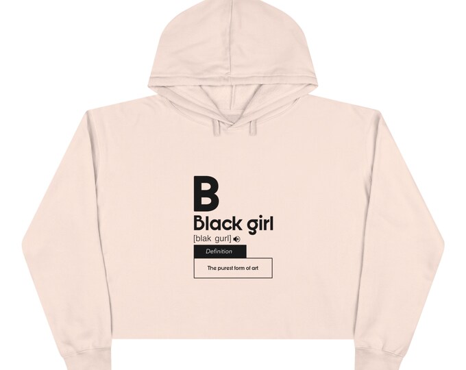 Carefree Black Girl Magic Woman's Empowerment Essence Festival Self Love Melanin Rich Gift for Mom Daughter Sister Her Queen Crop Hoodie