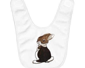 Buy Black New Mom Baby Shower Fleece Baby Bib Gift For Him Her Dad Infant Animal Lovers Bunny Rabbit Onesie Newborn Baby Food
