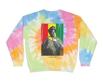 Buy Black Queen Mother Empress Menen Melanin Magic Ethiopian African Fashion Unisex Tie-Dye Sweatshirt Rasta Dreadlocks Gift for Her