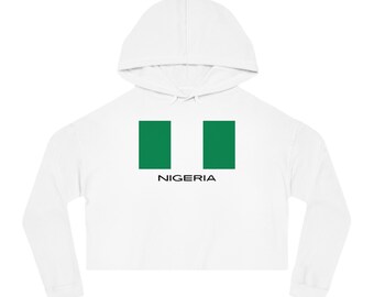 Crop Hoodie Lagos Nigeria Motherland Afrobeat Fela Kuti Africa Fashion Gift for Her Woman Burna Boy Wole Soyinka Softstyle Melanin Magic