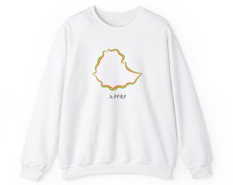 Sweatshirt Gift for Him or Her Rasta King Motherland Ethiopian Food African Fashion Reggae Music Lovers Amharic