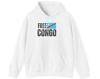 Hooded Sweatshirt Free Congo Kinshasa African Liberation Soukous Reggae Music Buy Black Power Rasta Hoody Gift for HIM Her