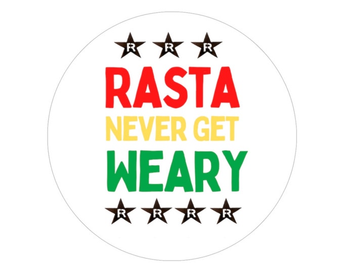Rastafari Haile Selassie Jamaican Music Sticker Indoor Outdoor Lion of Judah Ethiopian Flag Gift For Him Her