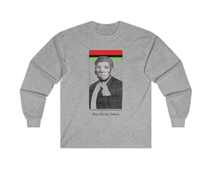 Harriet Tubman Long Sleeve Tee African Fashion Buy Black Liberation Gift for Him Her Rasta BLM Civil War Black History Delta Sigma Theta