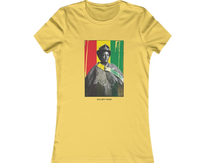 Ethiopia Rastafari Empress Menen African Fashion Buy Black Culture Habesha Women's Empowerment Melanin Rich LiberationT- Shirt Gift for Her