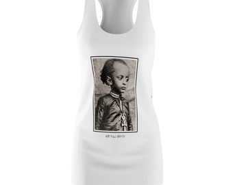 African Fashion Lion of Judah Rastafari Haile Selassie Ethiopia Reggae Music Pro Black Liberation Gift for Her Racerback Dress