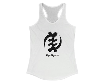 Gye Nyame Adinkra Symbol Akan Culture African Fashion Buy Black Liberation Ghana Shirt Gift for Her Women's Racerback Tank