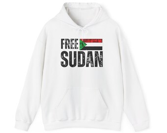 Hooded Sweatshirt Free Sudan Khartoum African Liberation Reggae Music Buy Black Power Rasta Hoody Gift for HIM Her Unisex Heavy Blend