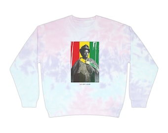 Ethiopia Rastafari Empress Menen African Fashion Buy Black Habesha Woman Melanin Rich Liberation Gift for Her Culture Tie-Dye Sweatshirt