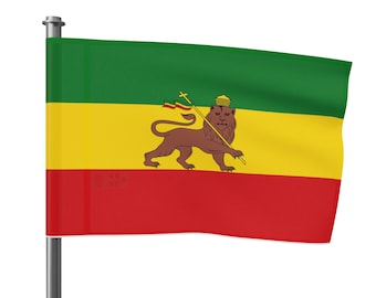 House Flag Ethiopia Lion of Judah Rasta Gift HIM Her Haile Selassie I Reggae Music Jamaica African Liberation Orthodox Christian Buy Black