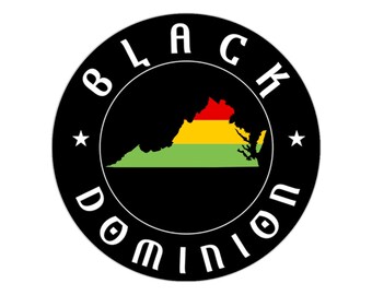 Virginia History Ethiopian African Liberation Black Dominion BLM Indoor Outdoor Transparent Sticker
