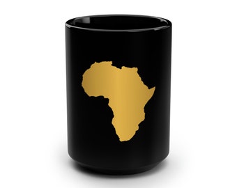 Marcus Garvey Motherland African Liberation Black Power Rasta Coffee/Tea Ceramic Black Mug, 15oz