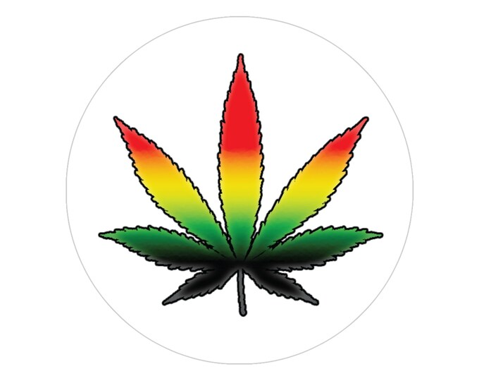 Rastafari Haile Selassie Jamaican Reggae Sticker Buy Black Cannabis Leaf Lion of Judah Ethiopian Rasta 420 Marijuana Gift For Him Her