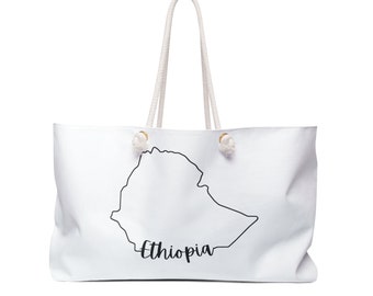 Ethiopian Habesha African Culture Rastafari Haile Selassie Reggae Weekender Bag Motherland Buy Black Unisex Gift for Him Her Melanin Rich