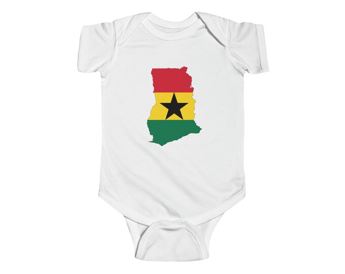 Ghana Style African Fashion Newborn Onesie Gift for Baby Shower New Mom Dad Buy Black Power Infant Fine Jersey Bodysuit Kwame Nkrumah