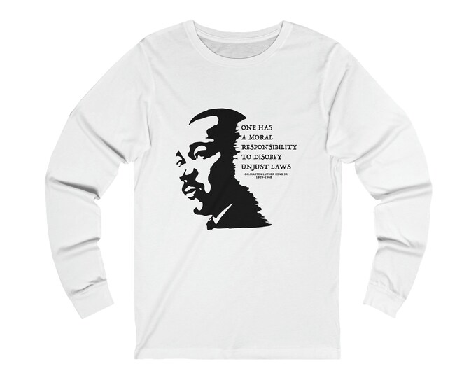 MLK Martin Luther King Civil Rights Christian Anti Racism Buy Black Liberation Lion of Judah Baptist Gandhi BLM Gift Longsleeve t-shirt