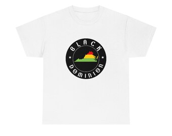 Black Dominion Pan African Melanin Magic Virginia Black Liberation Ethiopia Flag Gift for Her Him T-shirt