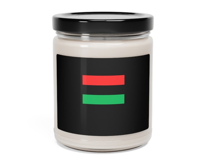 Marcus Garvey Buy Black Motherland African Liberation Kwame Nkrumah Ghana Style RBG Pro-Black Power Scented Soy Candle, 9oz