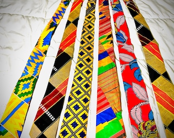 Necktie Handmade Ghana Style Rasta Nation of Islam Reggae Music Lovers African Fashion Gift for Him Her Buy Black Power RBG Israelite