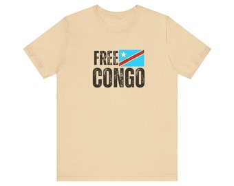 Free Congo Kinshasa African Liberation Soukous Reggae Music Buy Black Power Rasta T- Shirt Gift for HIM Her