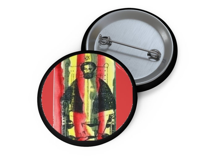 Ethiopia Rastafari Haile Selassie African Fashion Buy Black Culture Habesha Women's Melanin Rich Gift for Him Her Pin Buttons