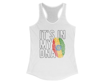 Racerback Tank Gift for Her Rasta Haile Selassie Ethiopian African Fashion Buy Black Culture Habesha Bob Marley Reggae Music Woman Ideal