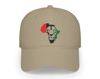 Marcus Garvey Pro Black African Fashion Black Liberation Rastafari Lion Motherland Ghana Ethiopia Buy Black Dad hat,  Baseball Cap