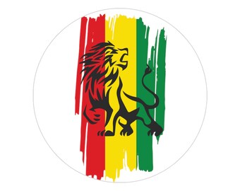 Rastafari Haile Selassie Jamaican Music Sticker Rasta Buy Black Indoor Outdoor Lion of Judah Ethiopian Reggae Rasta Flag Gift For Him Her