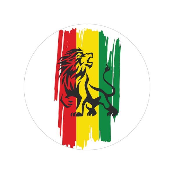 Rastafari Haile Selassie Jamaican Music Sticker Rasta Buy Black Indoor Outdoor Lion of Judah Ethiopian Reggae Rasta Flag Gift For Him Her