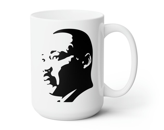 MLK Martin Luther King Civil Rights Christian Anti Racism Buy Black Liberation Lion of Judah Baptist Gandhi BLM Gift 15oz Ceramic Mug