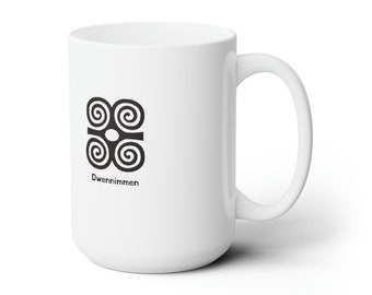 Dwennimmen Rams Horns Adinkra Akan Africa Culture Motherland Buy Black Rasta 15oz Mug African Decor Gift for Him Her Black King Queen