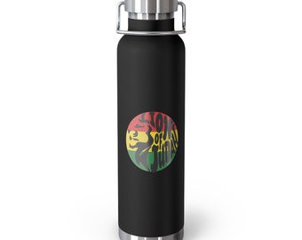 Insulated Bottle Lion of Judah Rasta Haile Selassie Buy Black Liberation Reggae Music Festival Camping Dreadlocks Black Power African