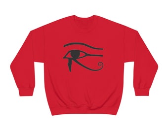 Kemet Egypt African Culture Eye of Horus Ra Eye Spiritual Sweatshirt Wadjet Wedjat Udjat Motherland Buy Black Unisex Gift for Him Her