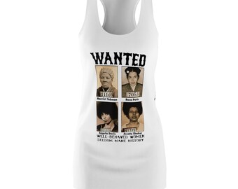 Angela Davis Harriet Tubman African Liberation Buy Black Power Woman Empowerment Melanin Queen Rosa Parks Gift for Her Racerback Dress