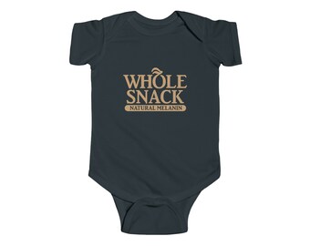 Natural Healthy Lifestyle Organic Food Whole Snack Baby Shower Melanin Magic Gift for Mom Vegan Vegetarian Infant Fine Jersey Bodysuit