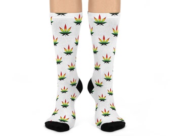 Roots Rock Reggae Music Festival Rastafari Cannabis Culture Haile Selassie Ethiopia Jamaica Bob Marley Cushioned Crew Socks