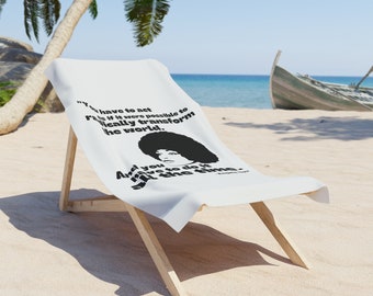 Angela Davis Beach Towel, Black Power, African Liberation, Malcolm X Buy Black Woman Empowerment Melanin Queen Juneteenth Gift