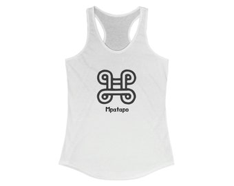 Essence Festival African Fashion Melanin Magic Black LIberation Adinkra Symbol Ghana Akan Culture Women's Racerback Tank Gift for Her