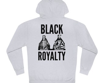 Black King Queen Ethiopia Rastafari Reggae Music Haile Selassie Empress Menen Lion of Judah Marcus Garvey Hooded Sweatshirt Gift for Him Her