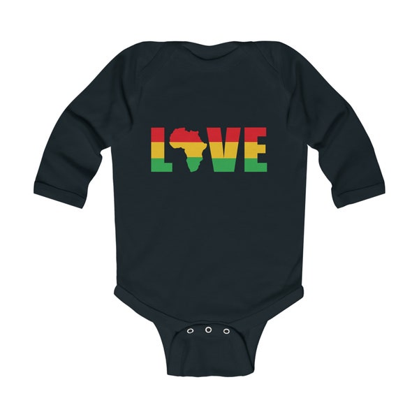 Buy Black One Love Rastafari Bob Marley Gift for Baby Shower New Mom Dad Reggae Music Festival Infant Infant Long Sleeve Bodysuit