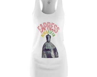 Empress Menen Racerback Dress Ethiopia Queen Omega Buy Black African Fashion Gift for Her Rastafari