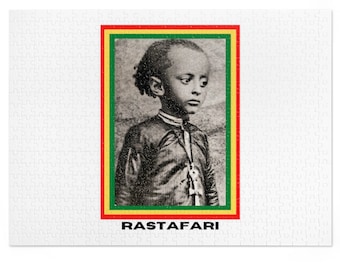 Lion of Judah Haile Selassie Rastafari Reggae Buy Black Christmas Kwanzaa Gift Jigsaw Puzzle