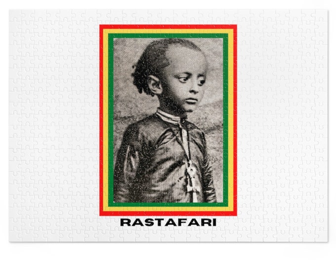 Lion of Judah Haile Selassie Rastafari Reggae Buy Black Christmas Kwanzaa Gift Jigsaw Puzzle