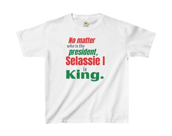 Marcus Garvey Haile Selassie Rastafari African Liberation Motherland Lion of Judah Children's T-shirt Gift for Boy Girl