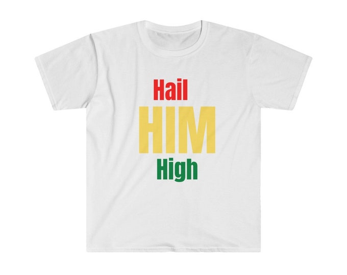 Jah Rastafari Hail HIM High Lion of Judah Man Woman T-shirt