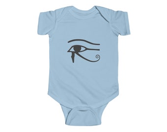 Kemet Egypt African Culture Eye of Horus Ra Wadjet Wedjat Udjat Motherland Buy Black Unisex Gift for Boy Girl Infant Fine Jersey Bodysuit