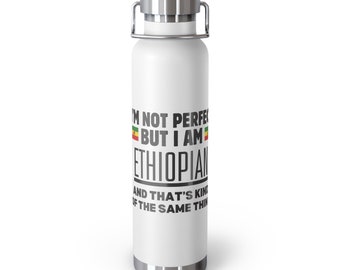 Thermos Bottle 22oz Ethiopian Self Love Melanin Rich Buy Black African Liberation Rasta Nation of Islam BLM Gift for Him Her Motherland