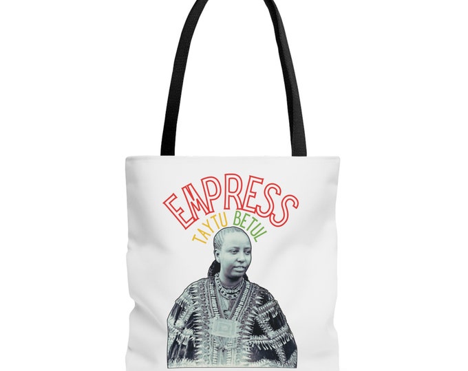 Empress Taytu Ethiopia Rastafari Black Love Melanin Magic African Fashion Womans Gift for Her Delta Sigma Theta Buy Black History Tote Bag